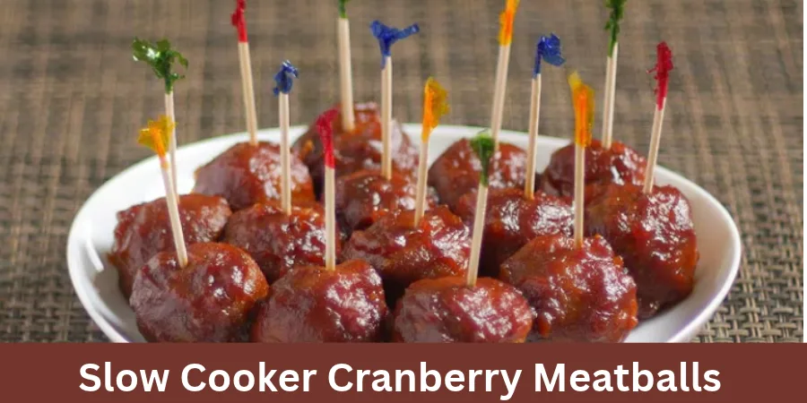 slow cooker cranberry meatballs